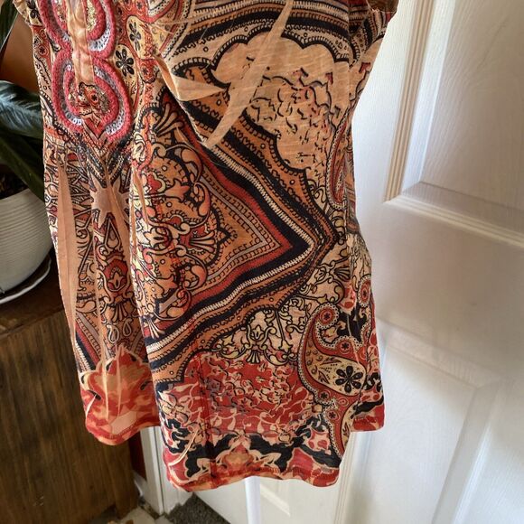 Oneworld Blouse Women’s Size PXL Sleeveless Scoop Neck Sequins Hippie Boho - Picture 6 of 12